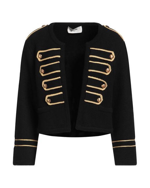Céline Black Jacket Wool, Cotton, Silk, Polyamide