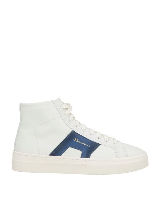 Santoni Blue Sneakers Leather for men