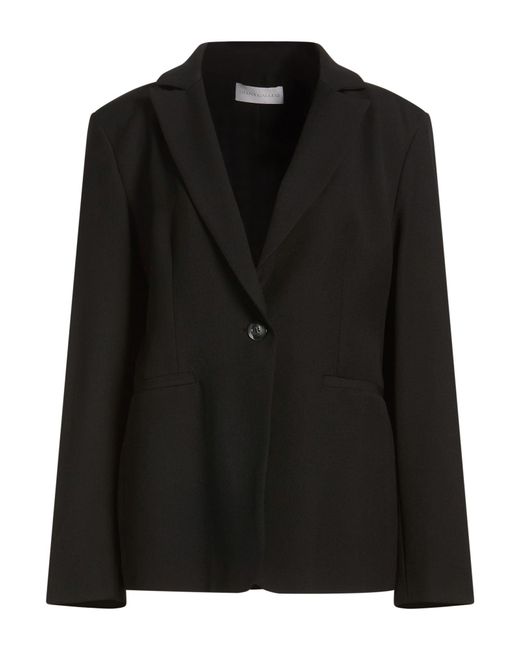 Diana Gallesi Black Blazer Polyester, Viscose, Wool, Elastane