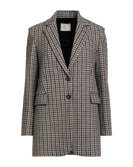 Circolo 1901 Gray Blazer Cotton, Elastane