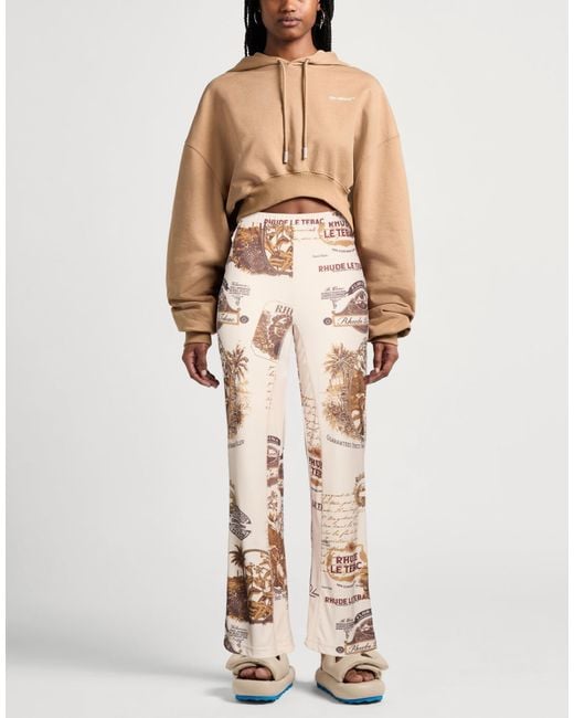Rhude Natural Pants Polyester, Elastane