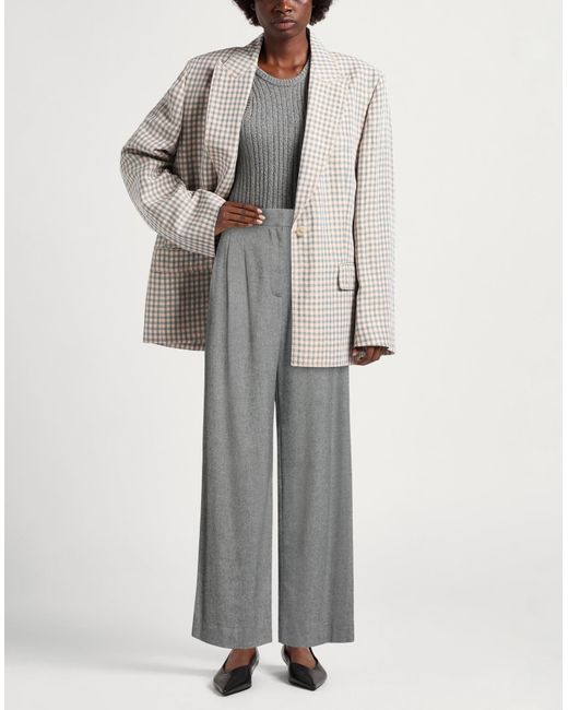 Ottod'Ame Gray Pants Polyester, Viscose, Wool, Elastane