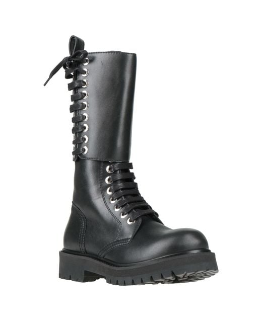 Rabanne Black Boot Leather