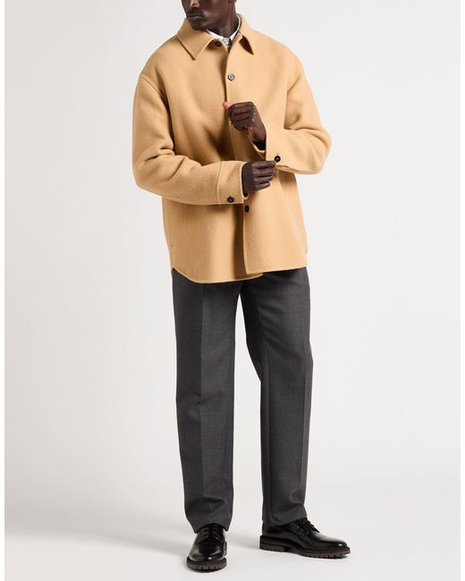 Jil Sander Natural Sand Shirt Virgin Wool for men