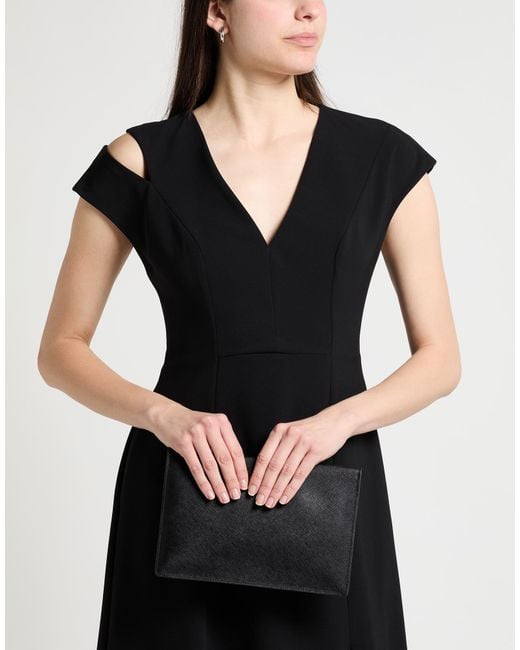 Alpha Studio Black Midi Dress Polyester, Elastane