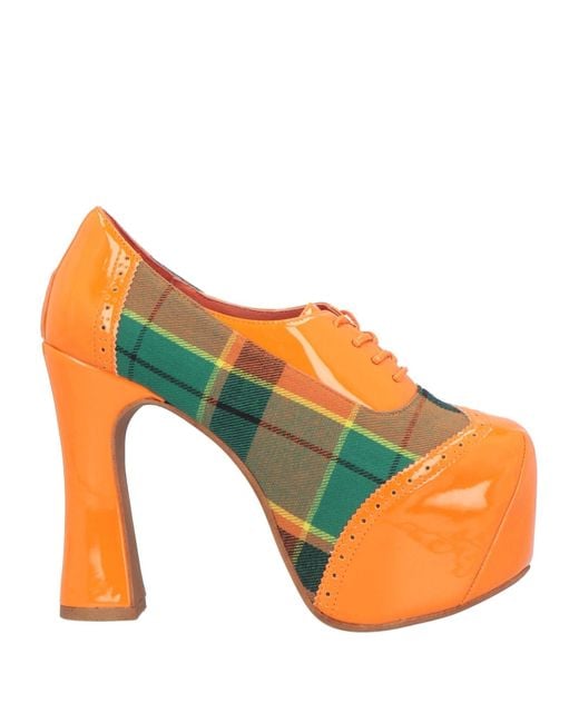 Jeffrey Campbell Orange Lace-up Shoes