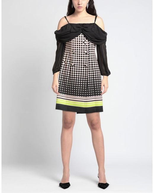 DOUBLE C Black Mini Dress Polyester, Elastane