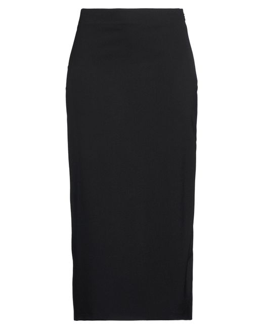 Loulou de Saison Black Maxi Skirt Virgin Wool, Elastane