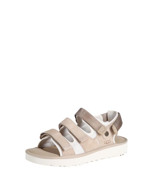 Ugg Natural Goldencoast Multi-Strap Suede And Mesh-Blend Flat Sandals for men