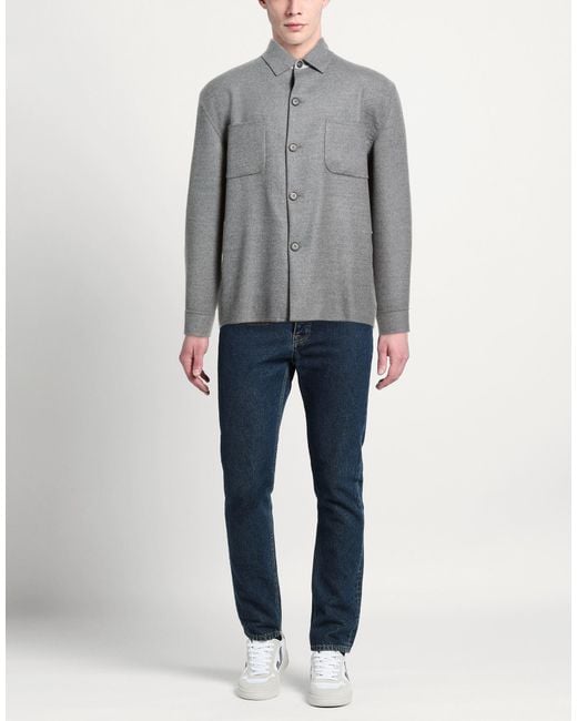 THELAND Gray Jacket Virgin Wool, Elastane, Polyamide for men