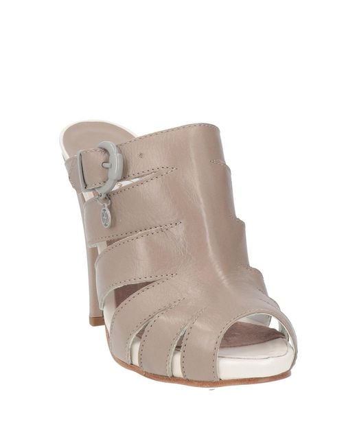 Fabi Brown Taupe Sandals Leather for men
