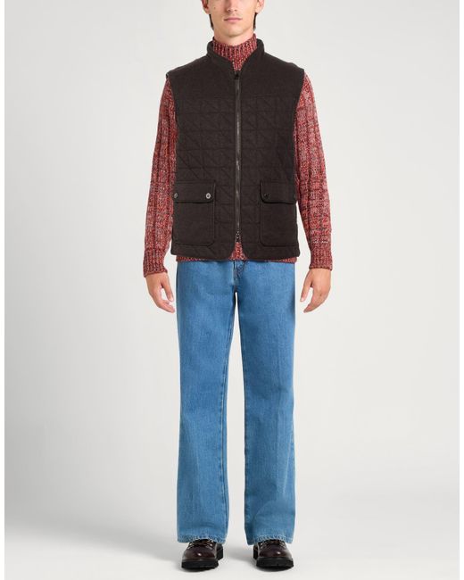 Isaia Black Vest Wool, Cashmere for men
