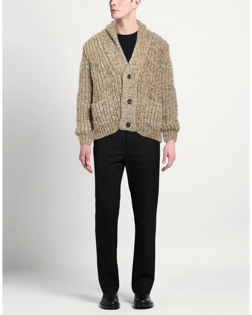 FILIPPO DE LAURENTIIS Brown Cardigan Virgin Wool for men