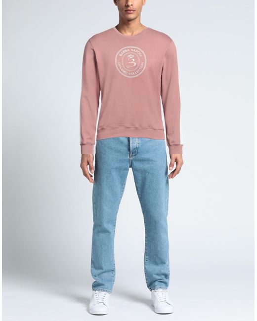 Barba Napoli Pink Sweatshirt for men