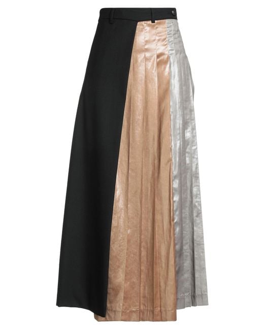 Tela Brown Maxi Skirt Polyester, Virgin Wool, Elastane