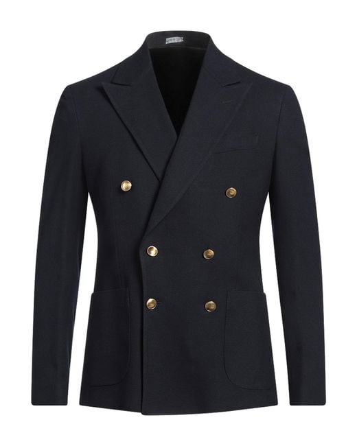 Brian Dales Blue Blazer Cotton, Wool, Elastane for men