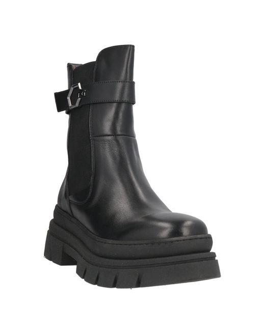 Nero Giardini Black Ankle Boots Leather