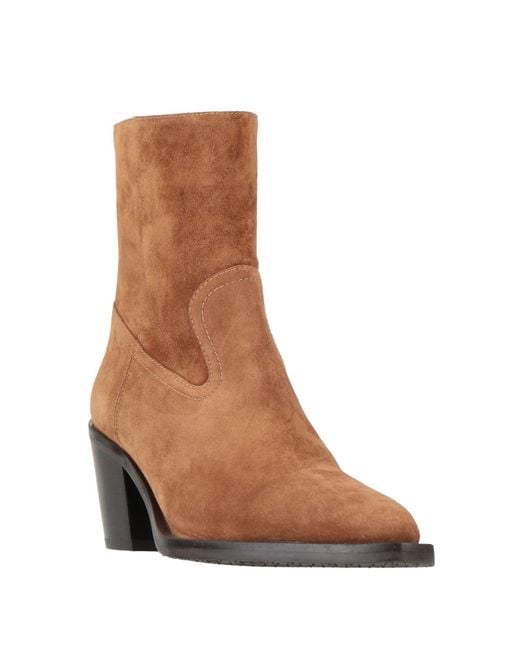 Stuart Weitzman Brown Camel Ankle Boots Leather