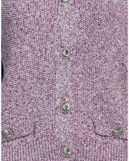 Maje Purple Cardigan Polyester, Cotton, Viscose, Polyamide, Elastane