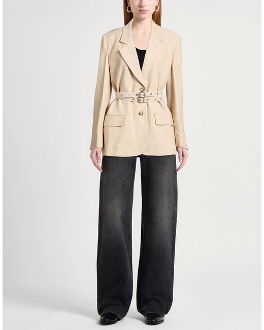 Pinko Natural Sand Blazer Viscose, Polyester, Elastane