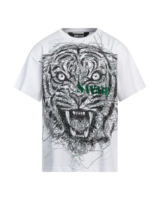 T-shirt di Just Cavalli in White da Uomo