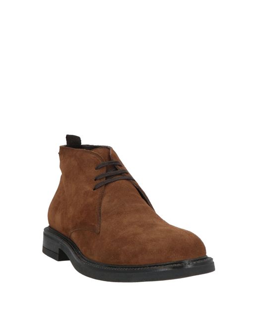 Alexander Hotto Brown Ankle Boots Leather for men