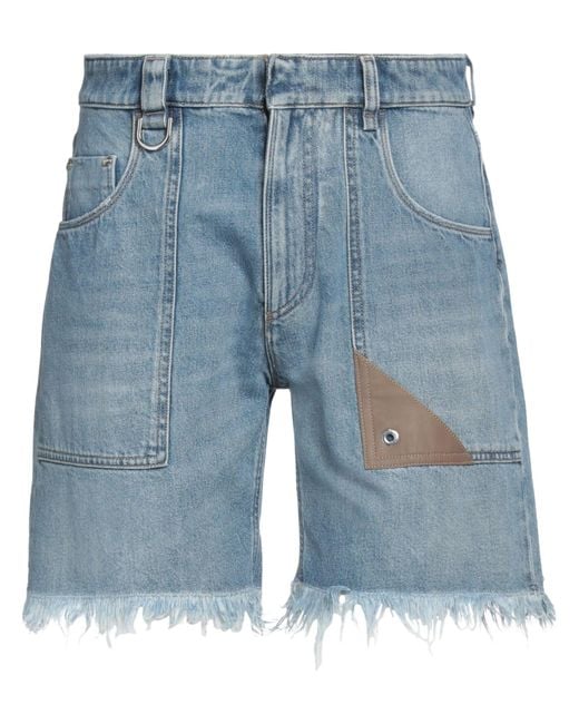 Fendi Blue Denim Bermuda Shorts For Ss23 for men