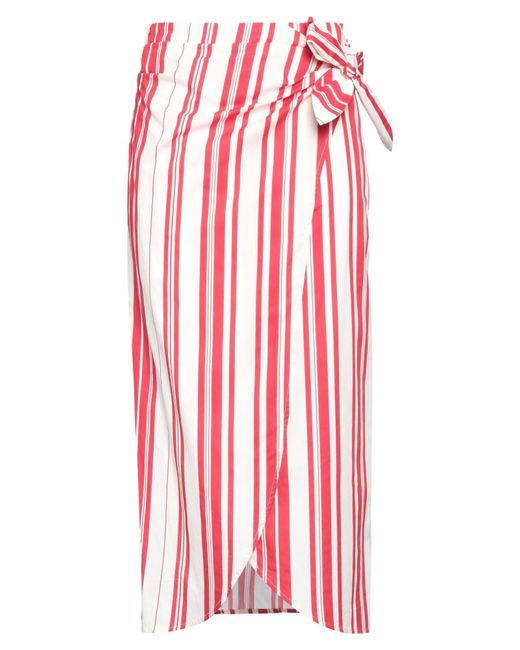 Ottod'Ame Red Midi Skirt