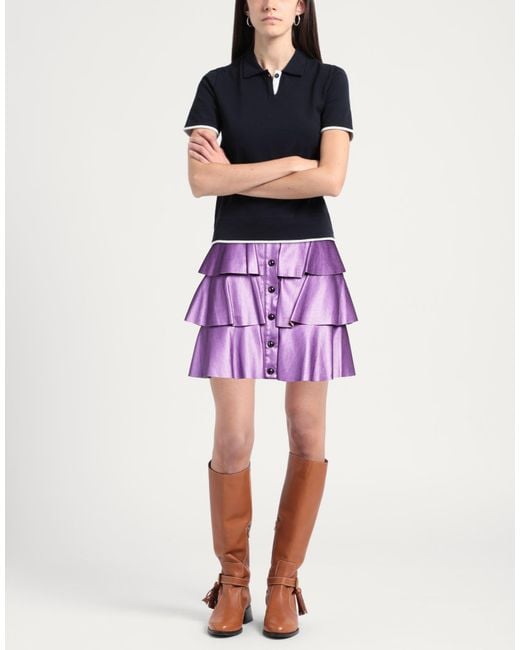 Nenette Purple Mini Skirt