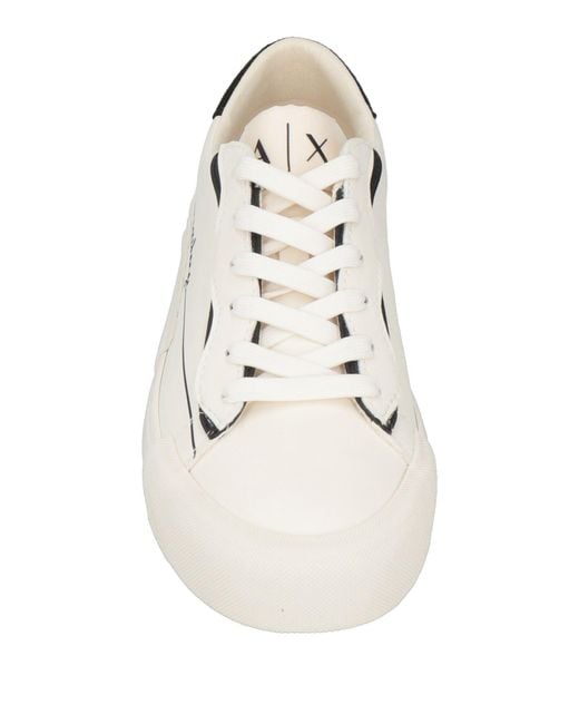ARMANI EXCHANGE Natural Cream Sneakers Polyester, Polyurethane, Polyamide, Elastane