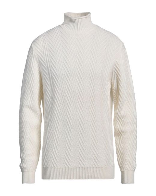 Kangra White Turtleneck Wool for men