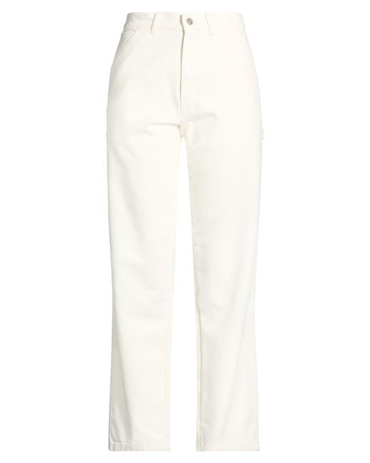 HOMMEGIRLS White Pants Cotton