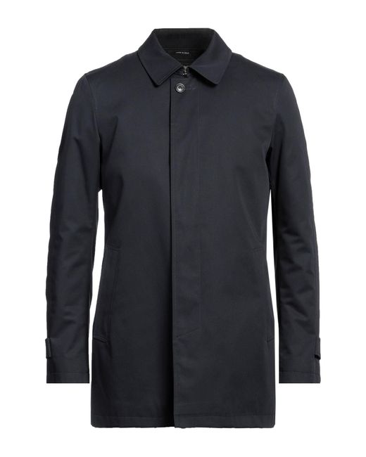 Angelo Nardelli Blue Overcoat & Trench Coat for men