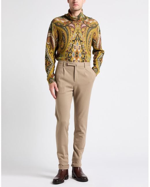 Briglia 1949 Natural Khaki Pants Viscose, Polyamide, Elastane for men