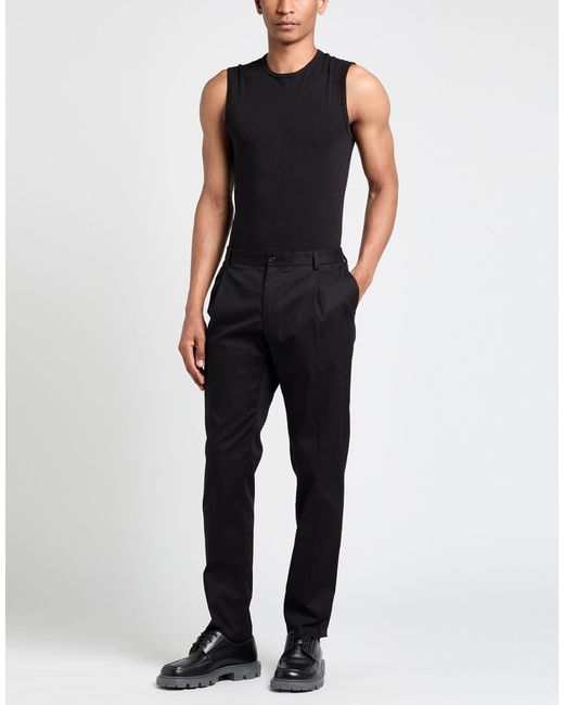 Dolce & Gabbana Black Pants Cotton, Elastane for men