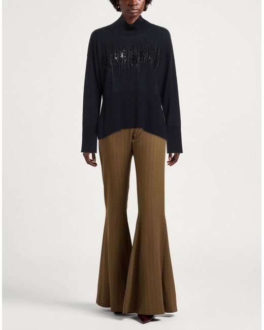 Dondup Blue Midnight Turtleneck Wool