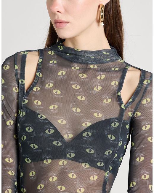HUGO Blue Charcoal Top Polyester, Elastane
