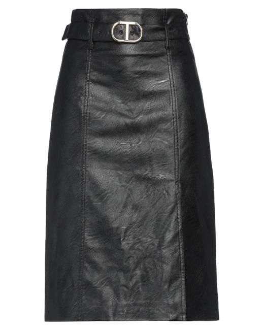 Twin Set Black Midi Skirt