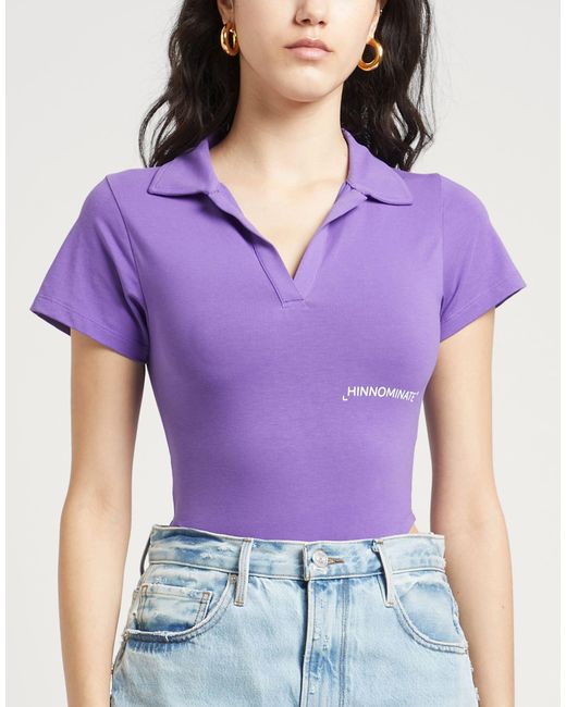 hinnominate Purple Bodysuit Cotton, Elastane