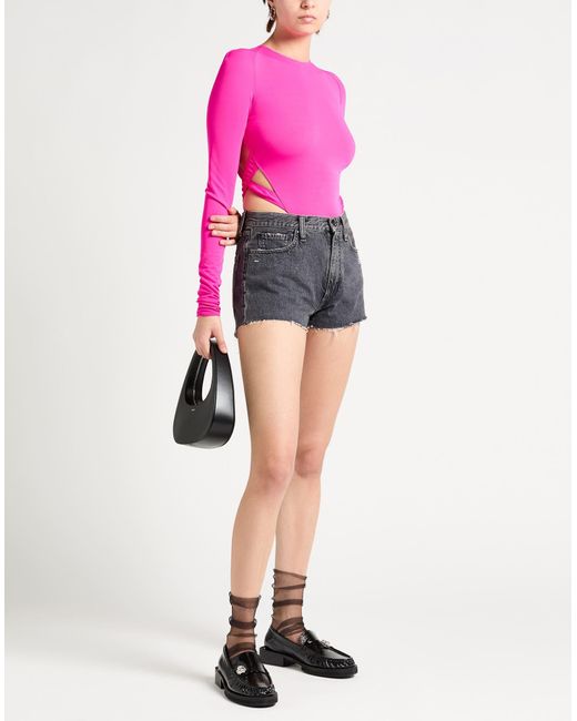 ALESSANDRO VIGILANTE Pink Fuchsia Bodysuit Polyester, Elastane