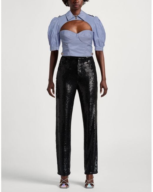 Elisabetta Franchi Blue Top Polyester, Polyamide, Elastane