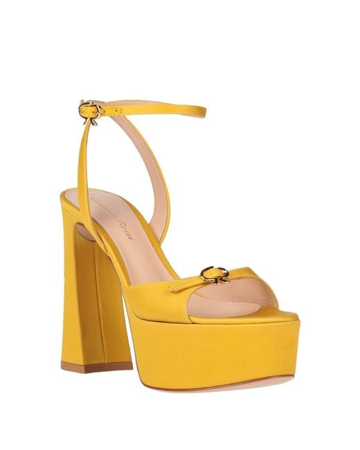 Gianvito Rossi Metallic Sandals Textile Fibers