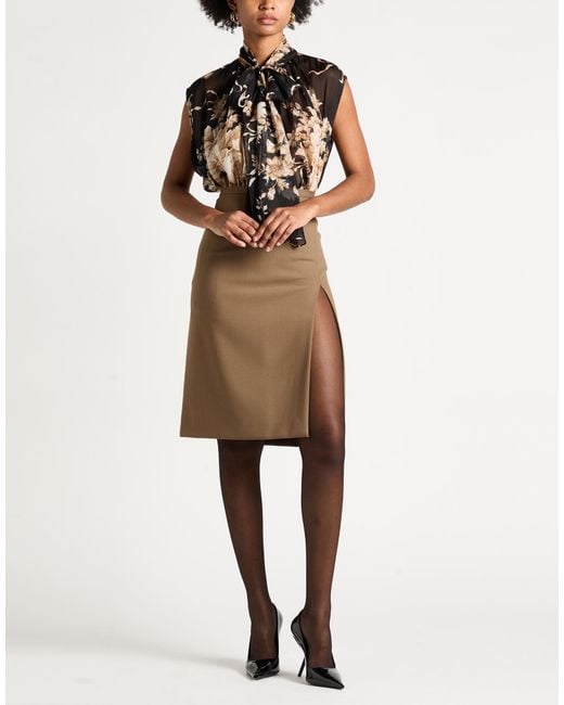 Philosophy Di Lorenzo Serafini Brown Midi Skirt