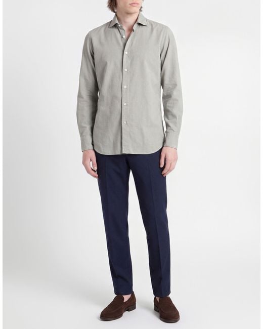 Camisa Finamore 1925 de hombre de color Gray