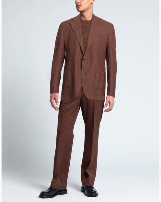 De Petrillo Brown Blazer for men