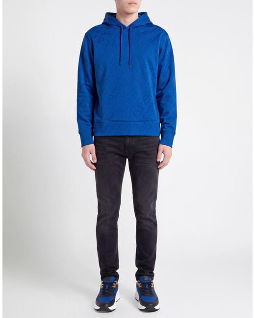 Versace Jeans Couture Blue Bright Sweatshirt Polyamide, Viscose, Elastane for men