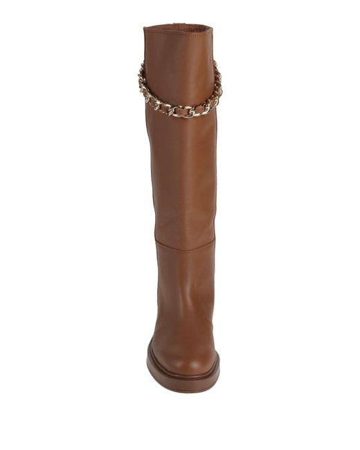 Alohas Brown Tan Boot Leather