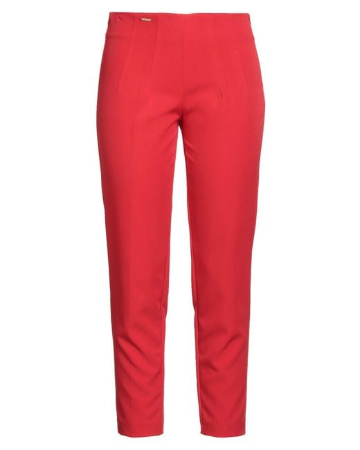 Michael Coal Red Pants Viscose, Polyamide, Polyester, Elastane