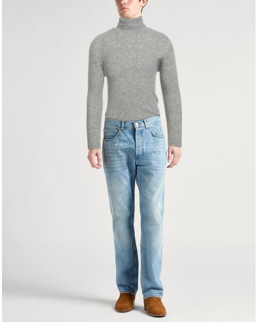 Roberto Collina Gray Light Turtleneck Cashmere, Silk, Polyester for men