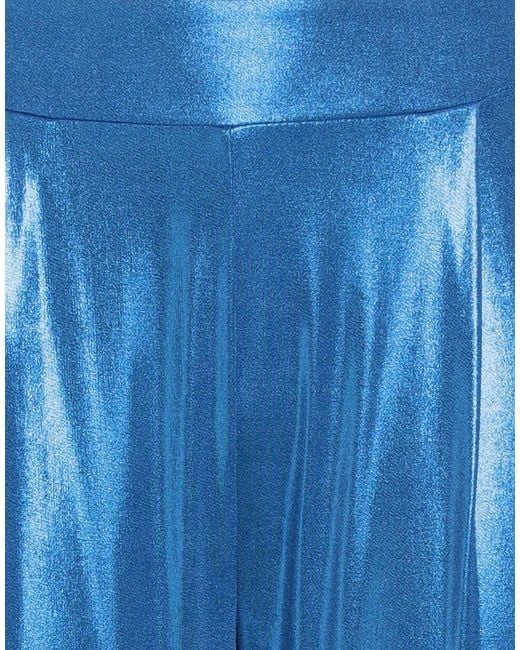 Soallure Blue Pants Polyester, Elastane